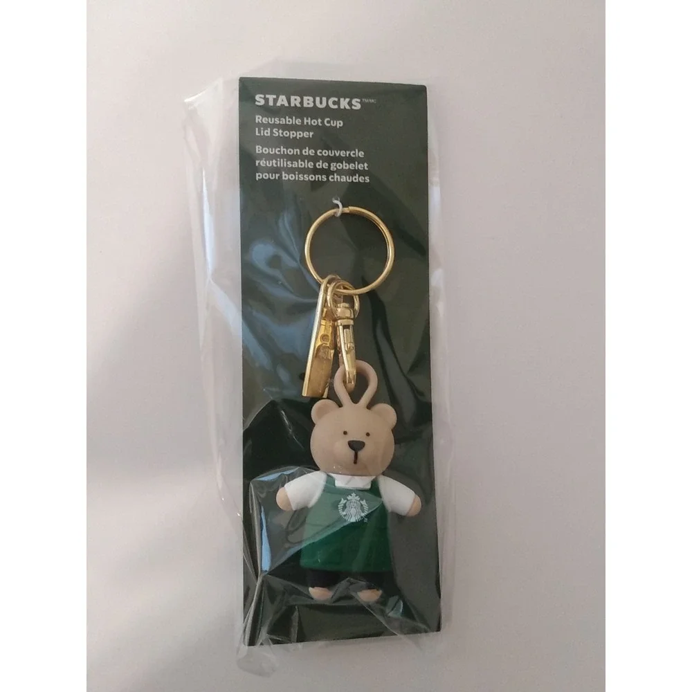 Starbucks Holiday Collection 2025 Bearista Lid Stopper Bear Keychain NWT Green